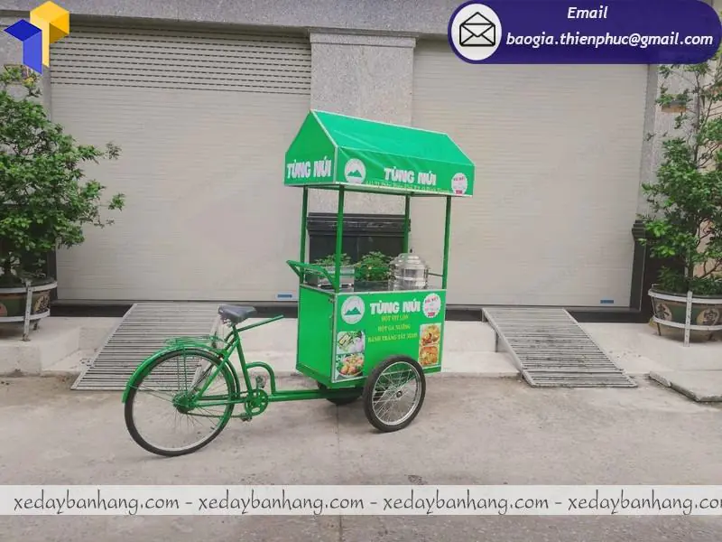 xe đạp bán đồ ăn vặt