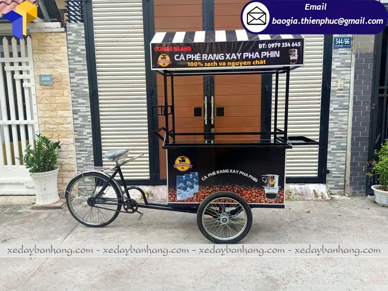xe đạp bán cafe lưu động