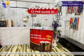 Mẫu thiết kế xe bán café lắp ráp thích hợp kinh doanh vỉa hè