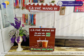 Cách kinh doanh bằng quầy cafe xếp gọn giá rẻ hiệu quả