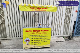 Trending cùng chiếc xe bán bánh tráng nướng xinh xắn