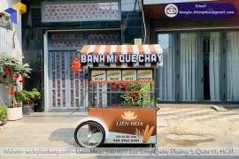 Xe đẩy bán bánh mì thiết kế theo yêu cầu của Thiên Phúc