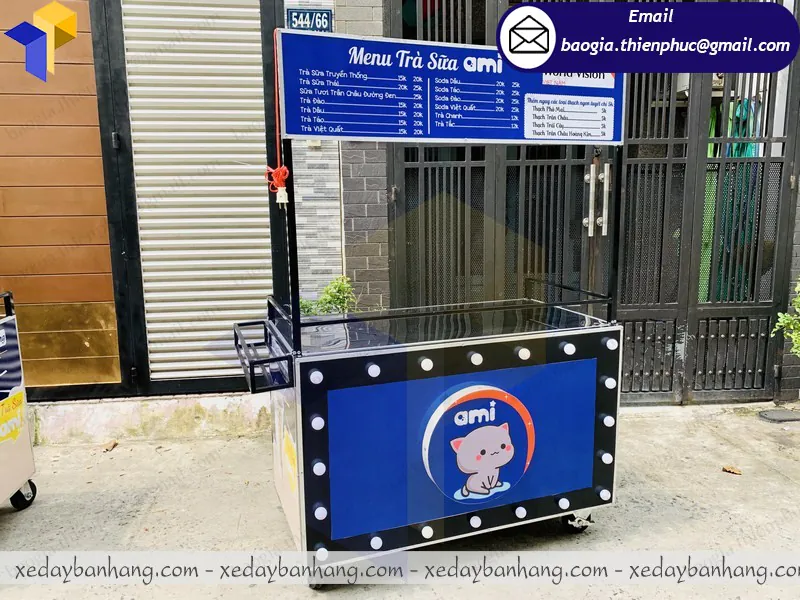 tủ sắt bán trà sữa