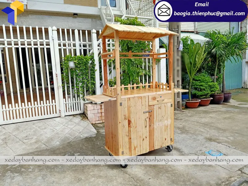 quầy gỗ bán nước