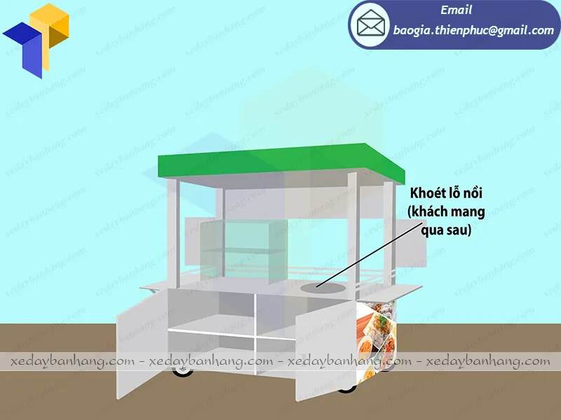xe thức ăn nhanh inox
