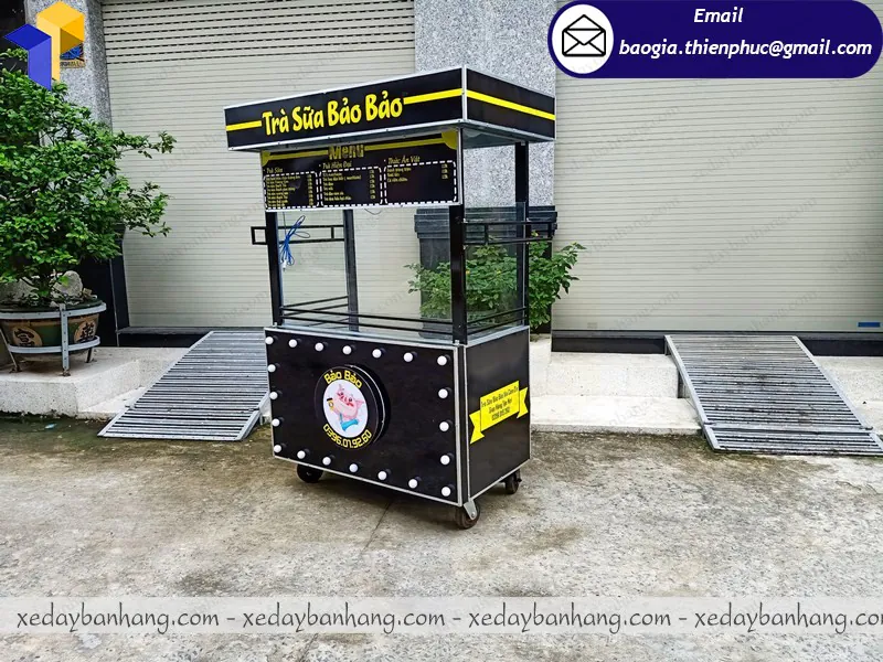 thiết kế xe bán trà sữa