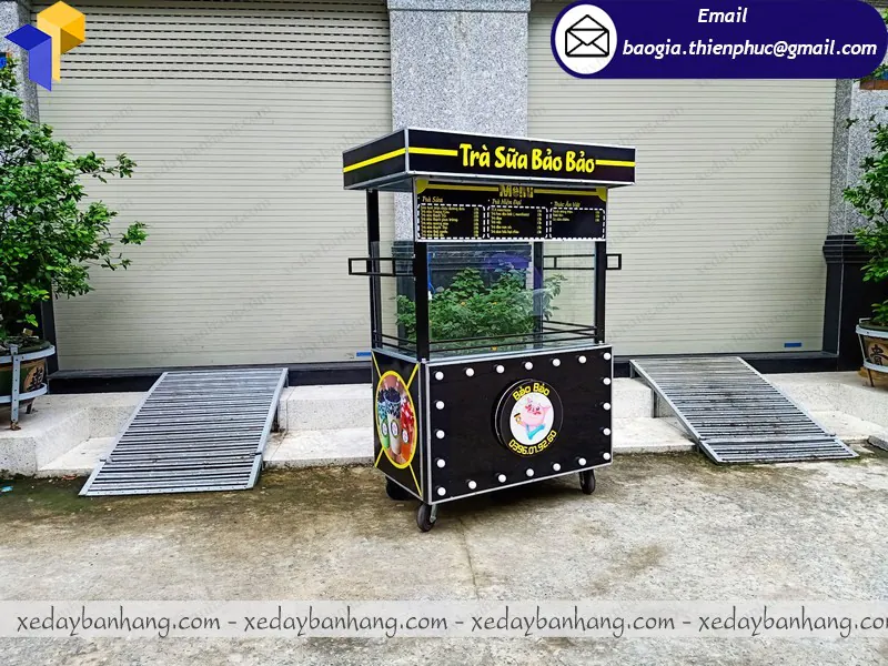 trang trí xe trà sữa