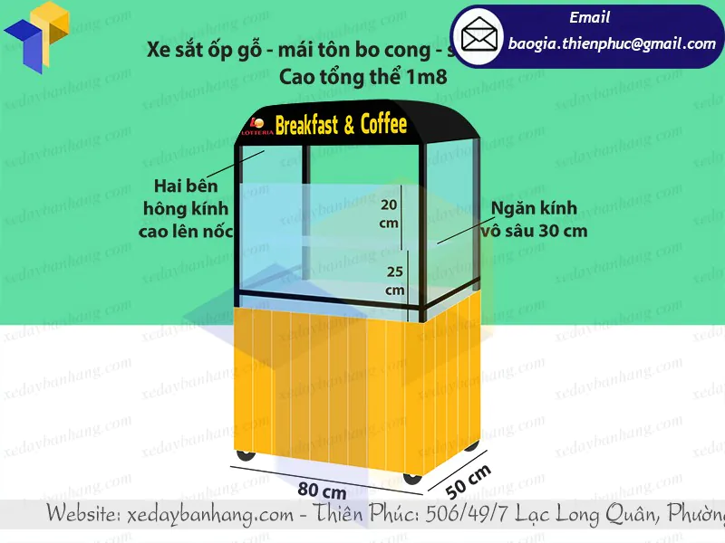 tủ bán đồ ăn sáng