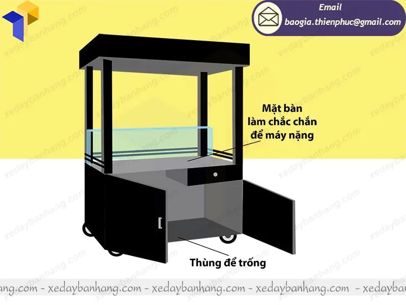 mẫu xe bán cà phê