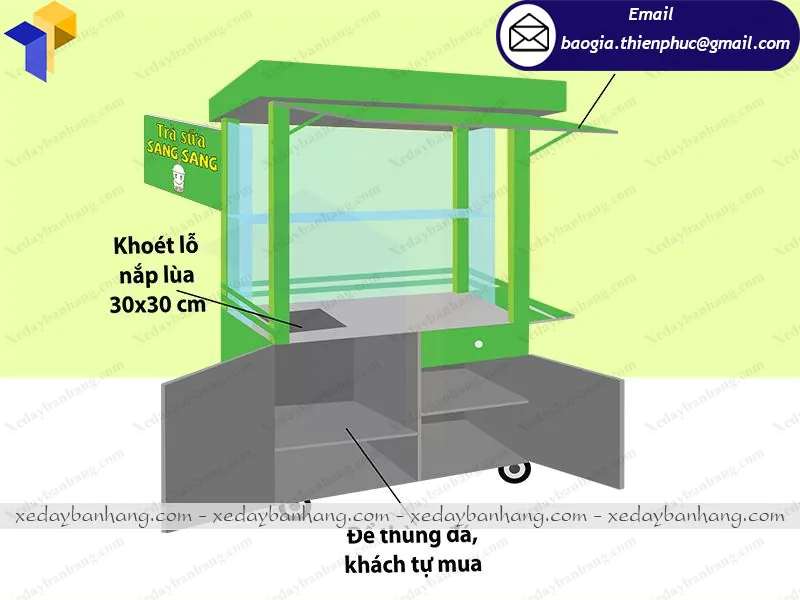 đóng tủ bán cafe ở đâu