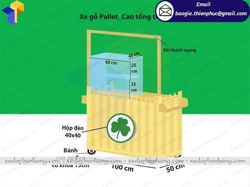 tủ gỗ bán trà sữa