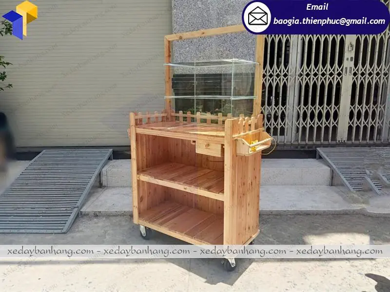  xe gỗ bán trà sữa hcm