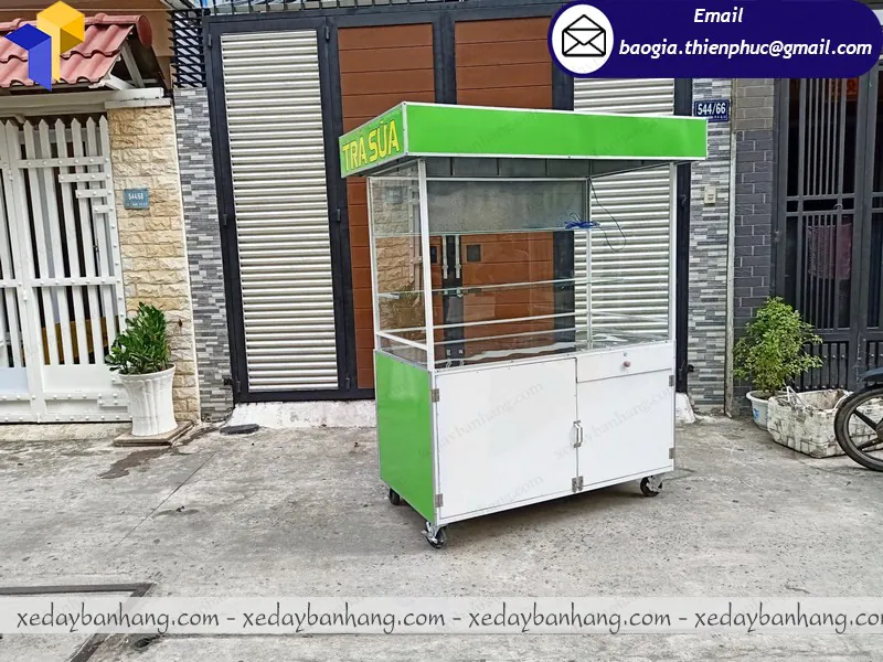 trang trí xe bán trà sữa
