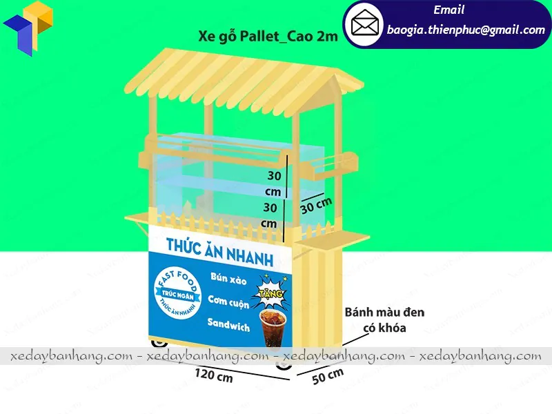 mua tủ gỗ bán fastfood