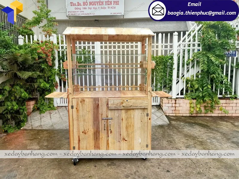 thiết kế tủ gỗ bán fastfood