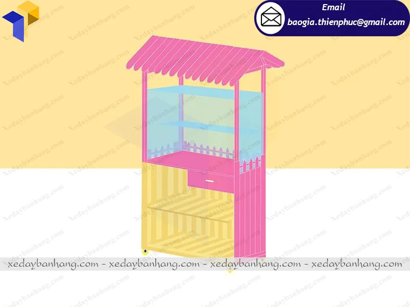 giá xe gỗ bán trà sữa