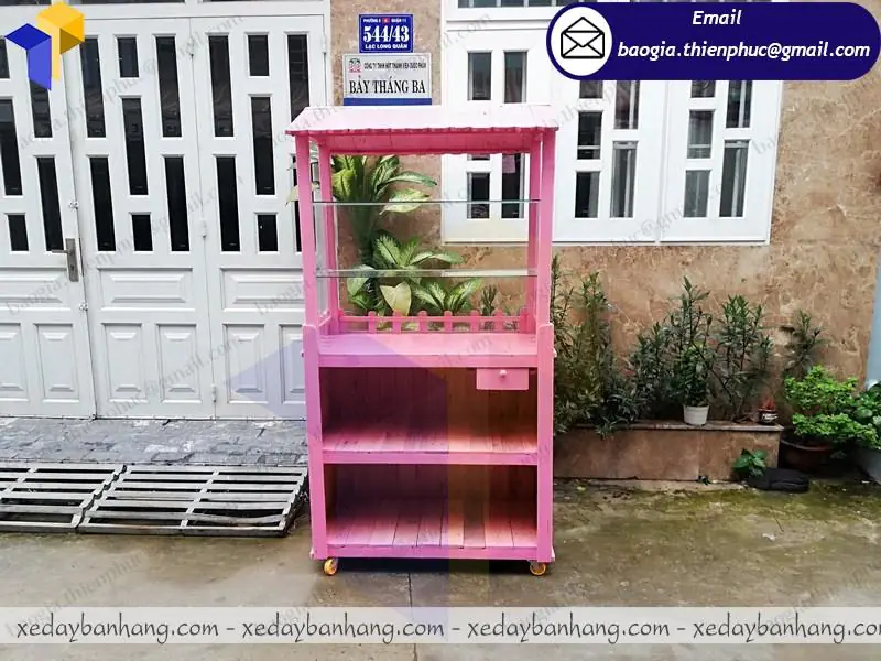 quầy gỗ bán trà sữa đẹp