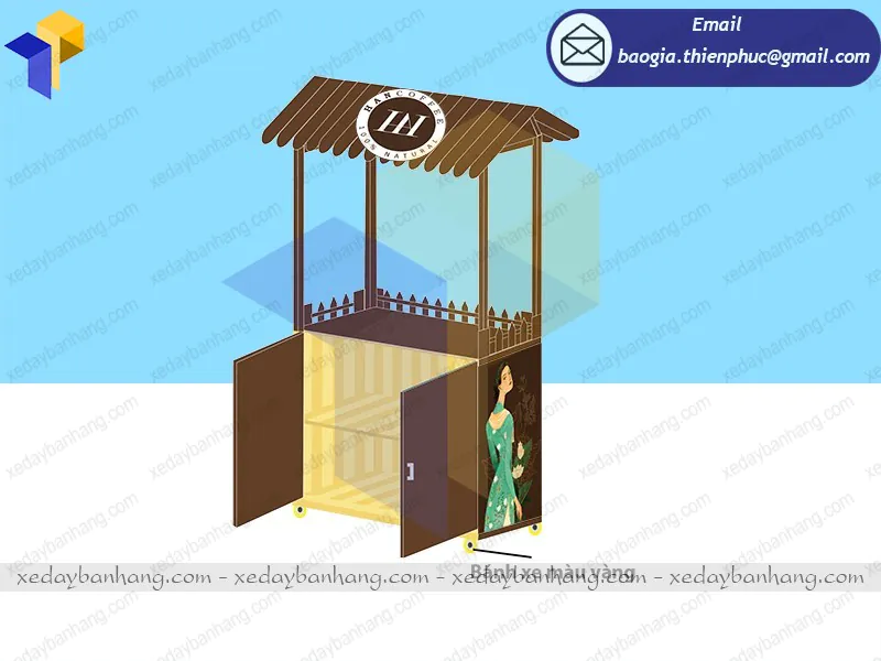mẫu xe gỗ cafe đẹp