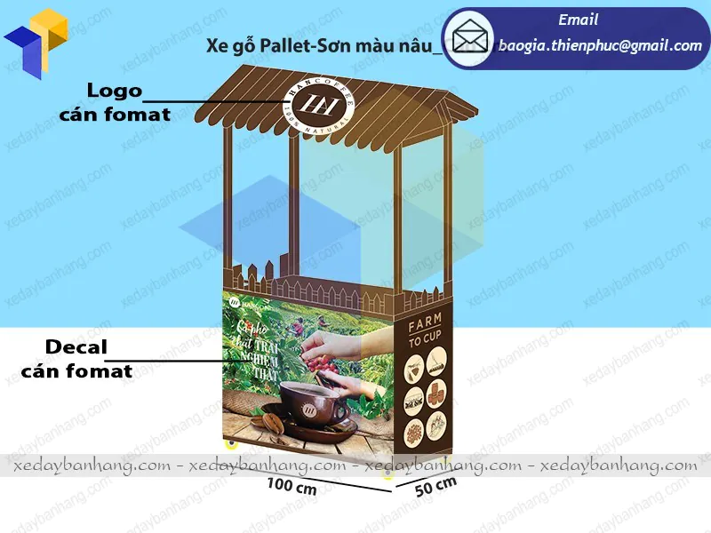 xe gỗ bán cafe tại cần thơ