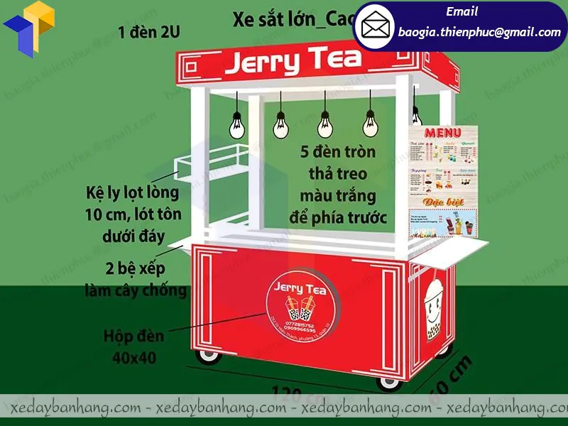 mua quầy bán trà sữa