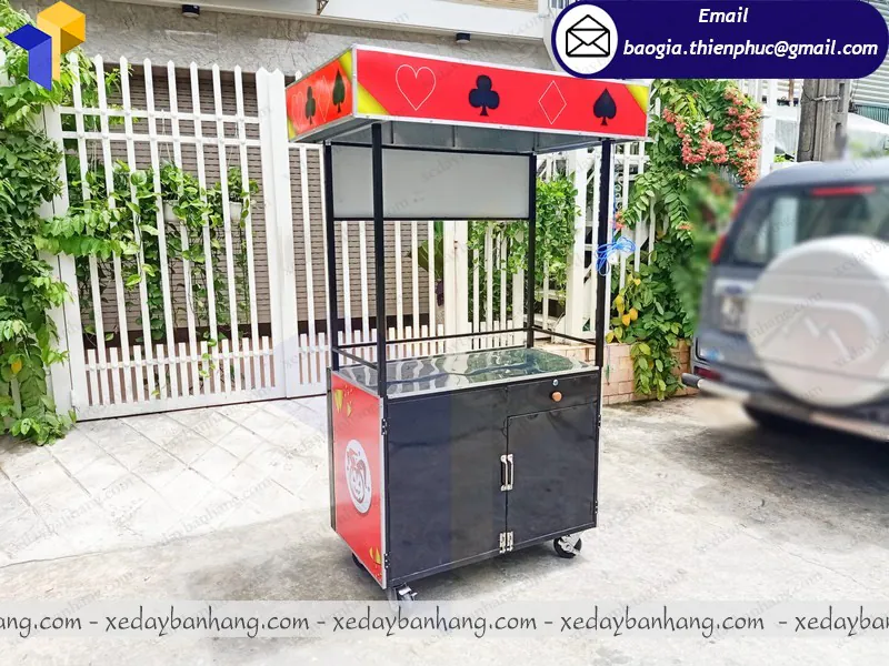 thiết kế tủ bán trà sữa