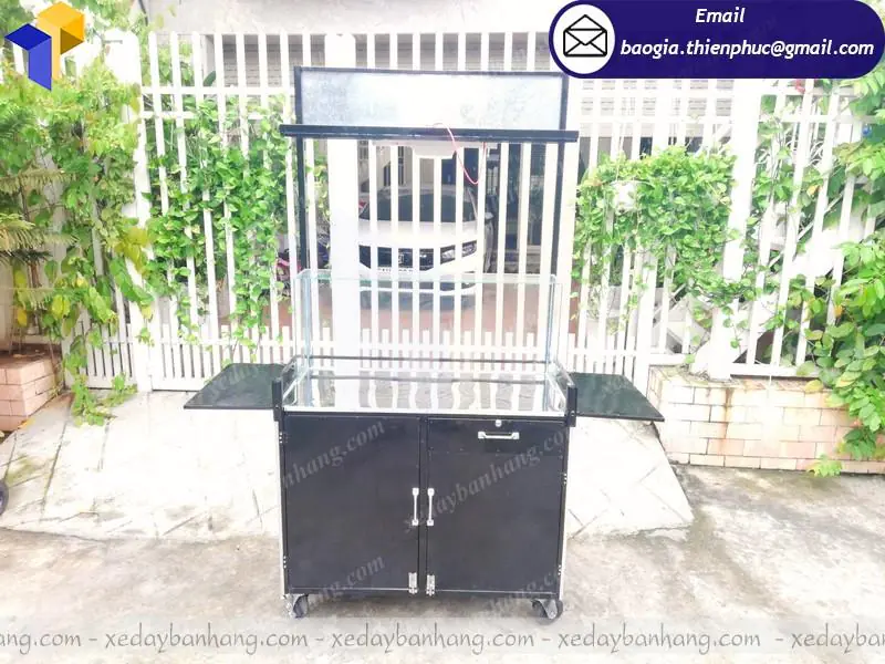 thiết kế tủ bán trà sữa đẹp