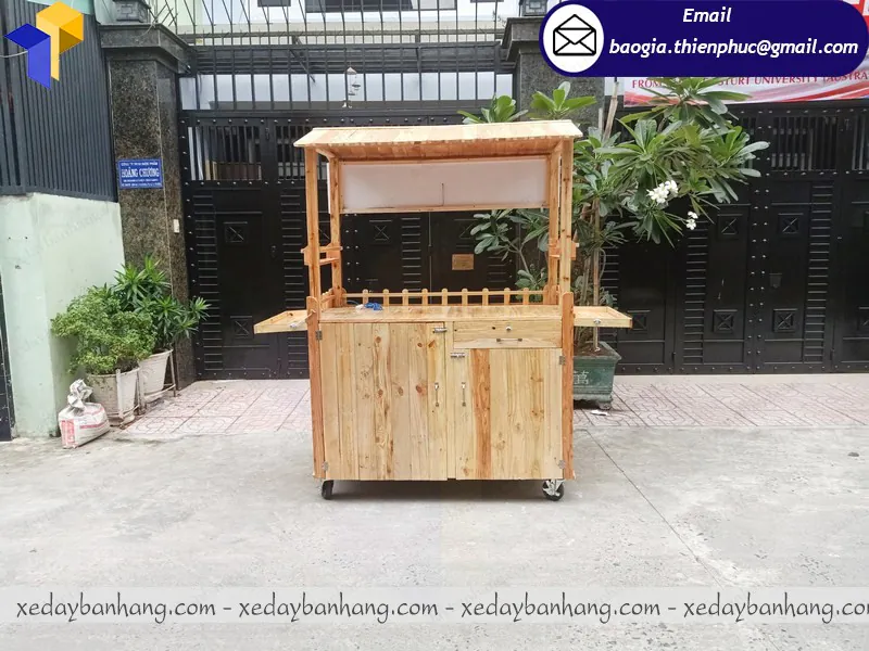 mua xe gỗ bán thức ăn