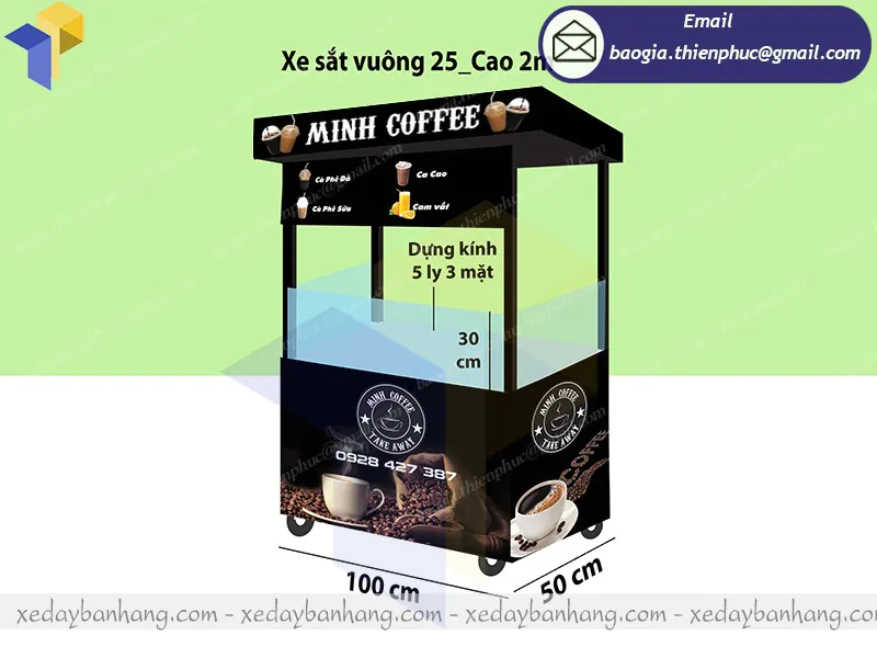 mẫu xe bán cafe