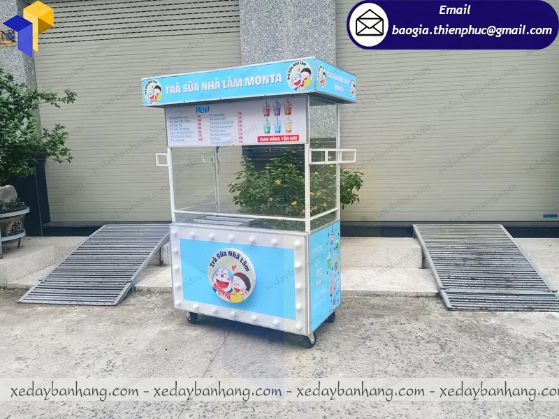 xe trà sữa nhà làm