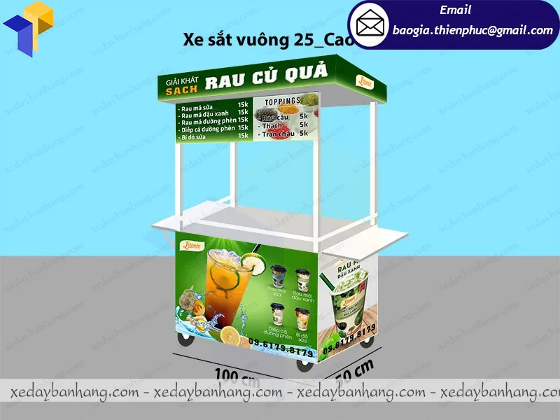 thiết kế xe bán nước ép