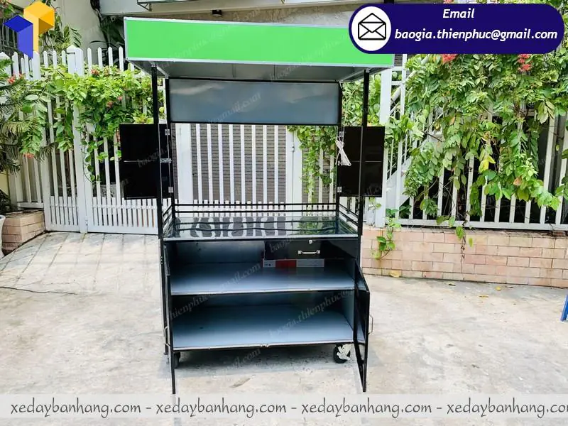 mẫu xe sắt bán nước rau má