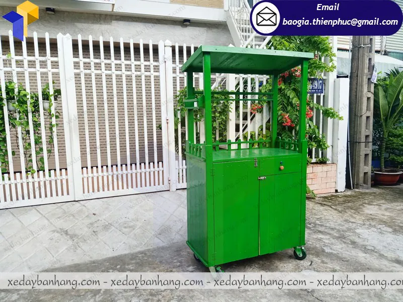 xe gỗ bán trà sữa đẹp