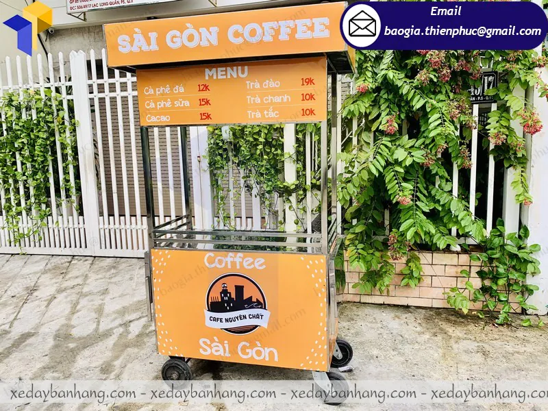 giá quầy sắt bán cà phê