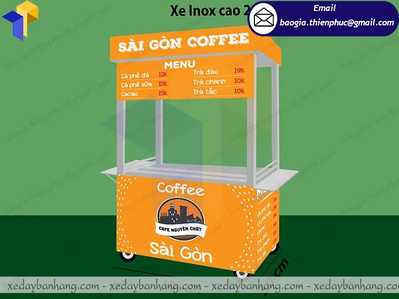 thiết kế tủ bán coffee đẹp