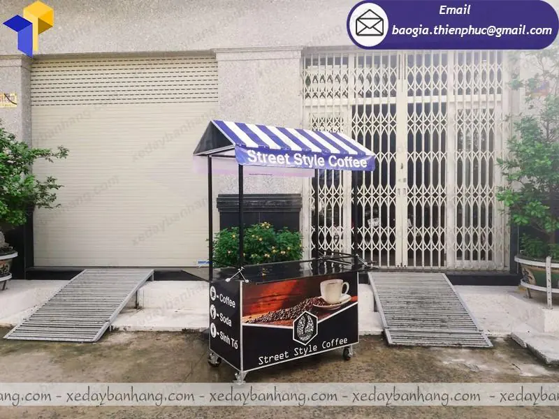 xe bán cà phê pha máy