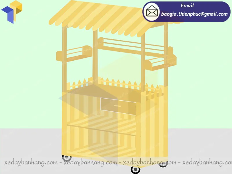 quầy gỗ bán trà sữa đẹp