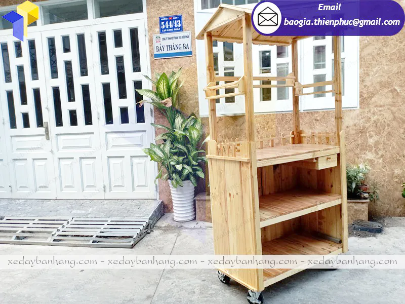 quầy gỗ bán trà sữa giá rẻ