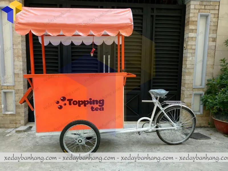 xe đạp bán trà sữa di động