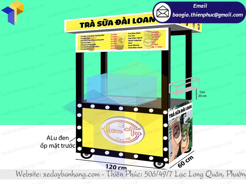 xe bán trà sữa đài loan