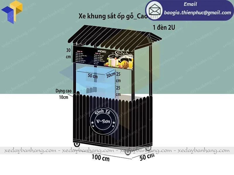 tủ gỗ bán sinh tố