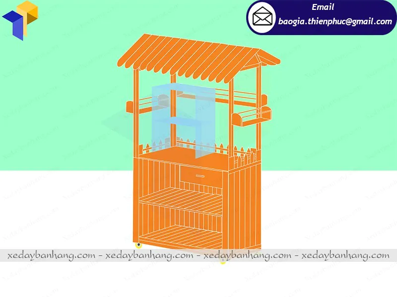 mua xe gỗ bán đồ ăn
