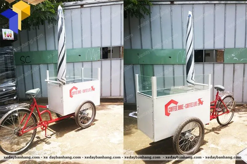 xe đạp bán cafe lưu động