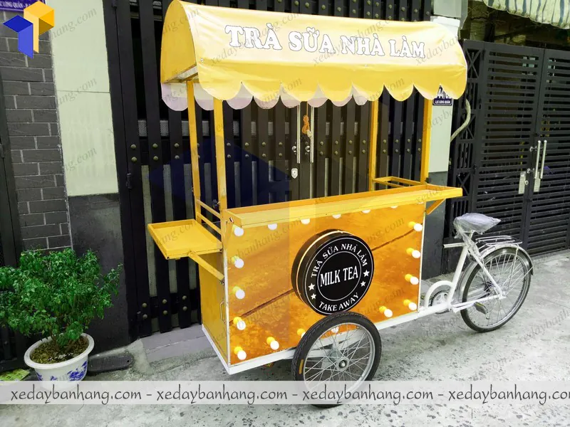 xe đạp bán trà sữa
