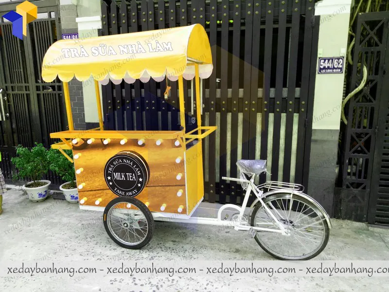 xe đạp bán trà sữa đẹp