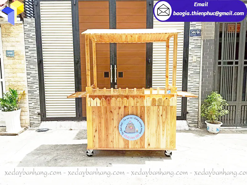mua xe gỗ bán thức ăn