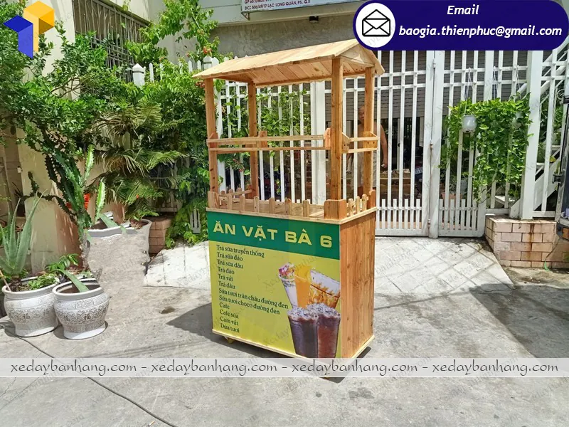 báo giá xe gỗ bán thức ăn nhanh