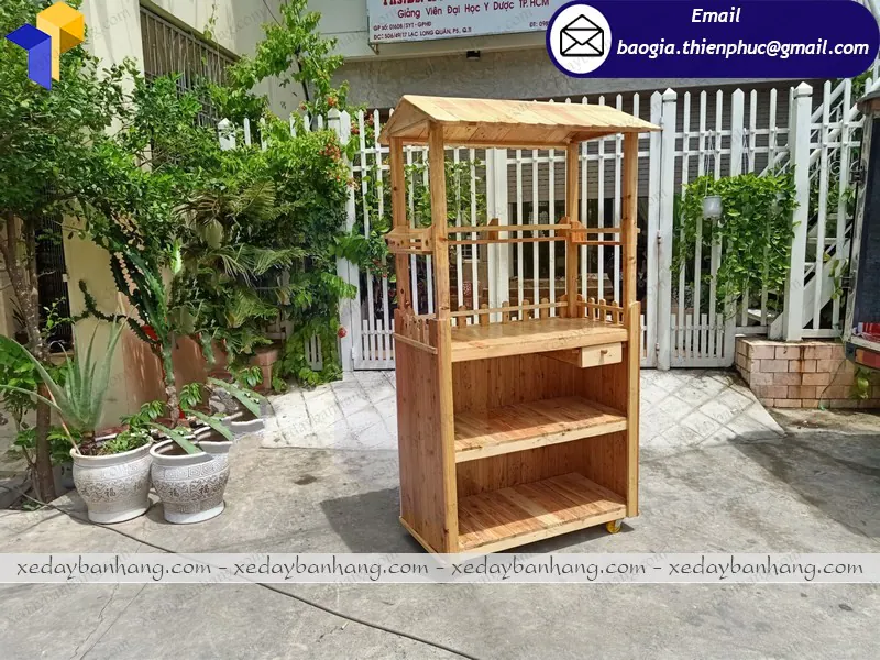  xe gỗ bán đồ ăn giá rẻ