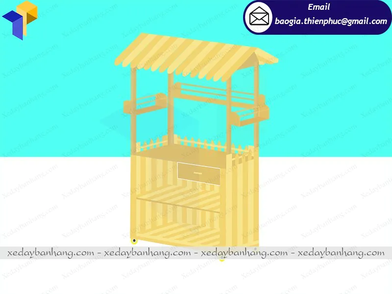  xe gỗ bán đồ ăn hcm