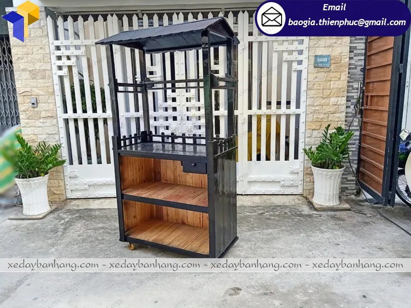  đóng xe gỗ bán trà sữa