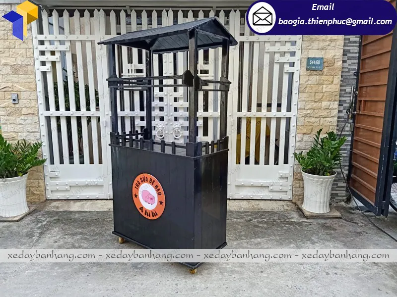  xe gỗ bán trà sữa đẹp